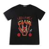 Hellfire Club Shirt Stranger Things Printed Cotton Short Sleeve T-shirt