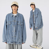 Baggy Jacket Vintage Denim Jacket Men's Autumn Leisure Baseball Uniform