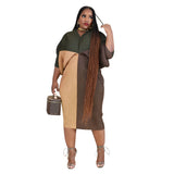 Nina Parker Graffiti Dress Batwing Sleeve Pleated Dress Reverse