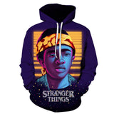 Stranger Things Hellfire Club Coat 3D Digital Printing Anime Hooded Sweater Men's