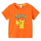 Children Pokemon Pikachu T Shirt Children Summer Clothing Short Sleeve T-shirt