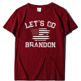 Let's Go Brandon T Shirt Letter Print Short-Sleeve T-shirt for Women