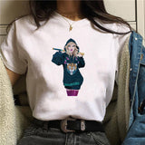 Taylor Swift Merch Cartoon Printed Simple round Neck Short Sleeve T-shirt