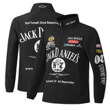 Black Varsity Jacket Racer Jacket Preppy Retro Style Spring, Autumn and Winter Clothing Coat Motorcycle Jacket