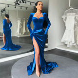 Winter Formal Dresses Slim-Fit High Waist Gloves Dress