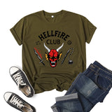 Hellfire Club Shirt Printed Top Short Sleeve Summer