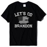Let's Go Brandon T Shirt Letter Print Short-Sleeve T-shirt for Women