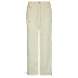 Julia Fox Low Rise Trousers Sports Casual Loose Woven Pants