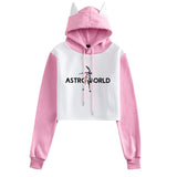 Travis Scott Astroworld Hoodie Autumn and Winter Navel Hooded Color Contrast Sweater