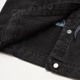 Men Denim Coat Jean Jackets Stitching Ripped Do the Old Cowboy Coat Men's Loose Lapels Jacket Punk Jeans
