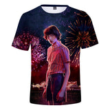 Stranger Things T Shirt Summer Stranger-Thing 3 3D Digital Casual Short Sleeve T-shirt