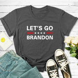 Let'S Go Brandon T Shirt Letter Print Short-Sleeve T-Shirt