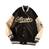 Brown Varsity Jacket Fall Jacket Men's Fashionable All-Match Baseball Uniform Autumn Jacket