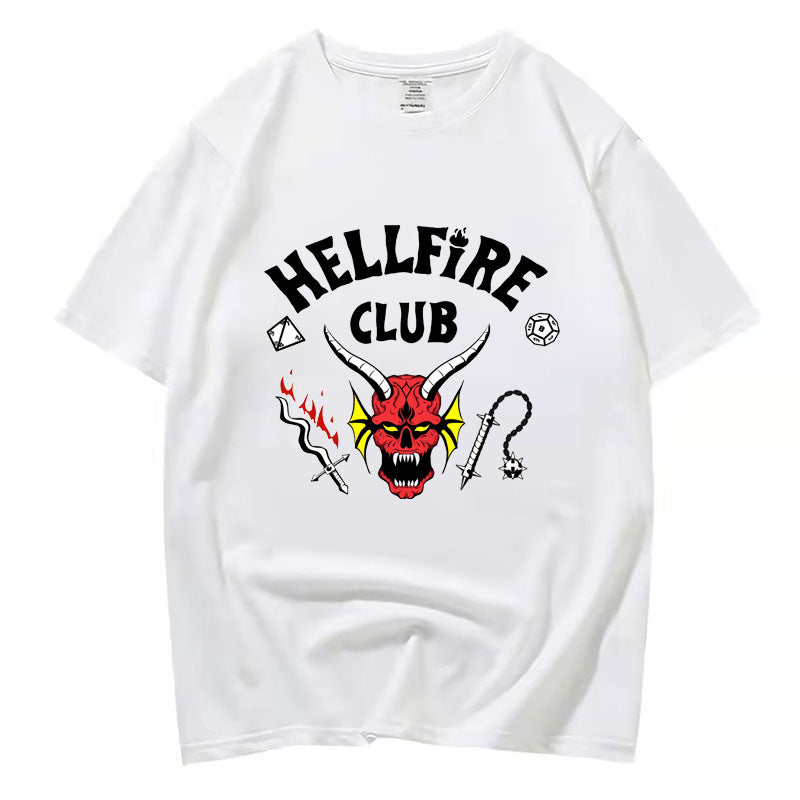 Stranger Things Hellfire Club T Shirt T-Shirt Stylish Loose Short Sleeve