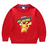 Children Pokemon Pikachu Hoodie Pikachu Children's Long Sleeve