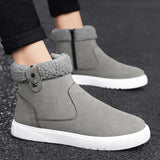Men's Martin Boots Men's Winter Velvet Warm Cotton Shoes Short Tube