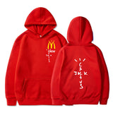 Cactus Jack McDonalds Hoodie Printed Hooded Long Sleeve Pocket Sweatshirt Sports