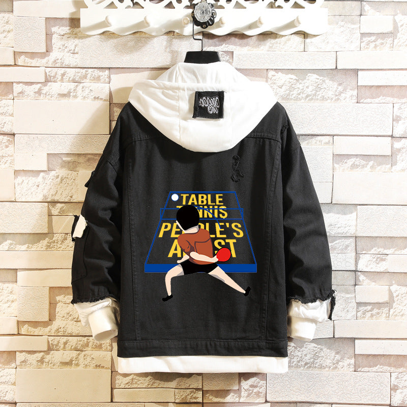 Comic Denim Jacket Men and Women Denim Coat Top