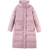 Women Winter Coats Puffer Jacket Down Coat Large Pocket Down Jacket Female Fashion Winter White Duck Down Coat