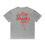 Amiri T Shirt Printed Casual Hip Hop round Neck Short Sleeve T-shirt