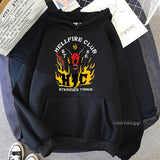 Stranger Things Hellfire Club Hoodie Stranger Things Printed Hoodie Fleece Padded Coat