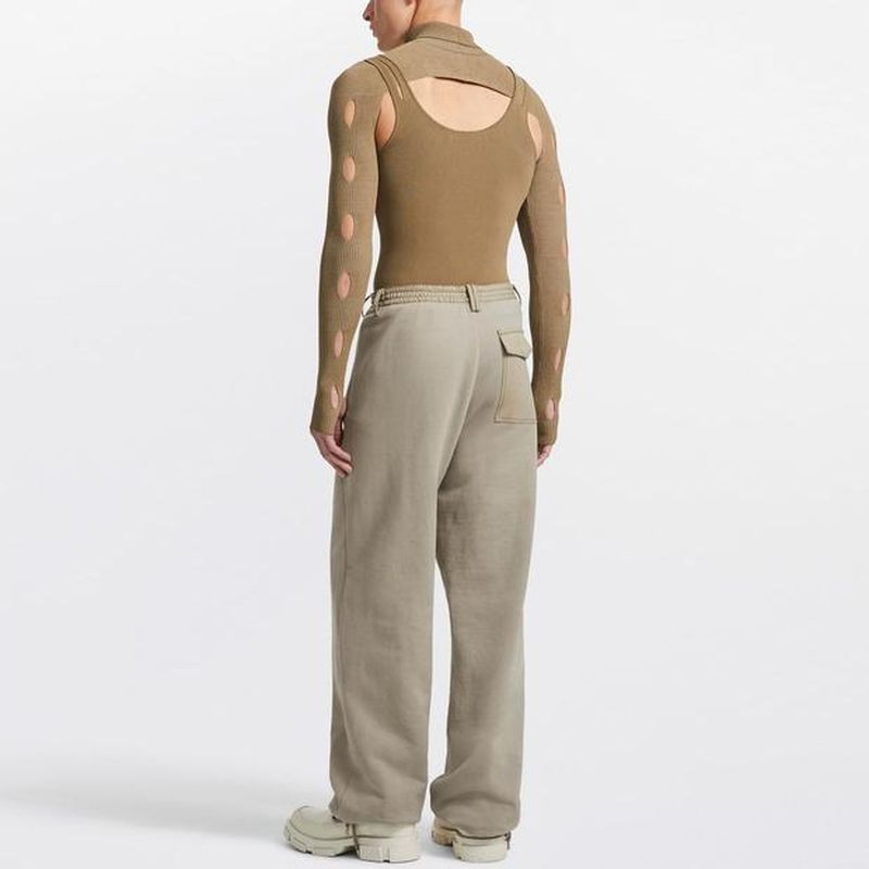 Men Rave T Shirt Sexy Cutout T-shirt Men 'S Slim Fit Casual Knitted