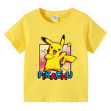 Children Pokemon Pikachu T Shirt Summer Clothing Short Sleeve T-shirt Boy