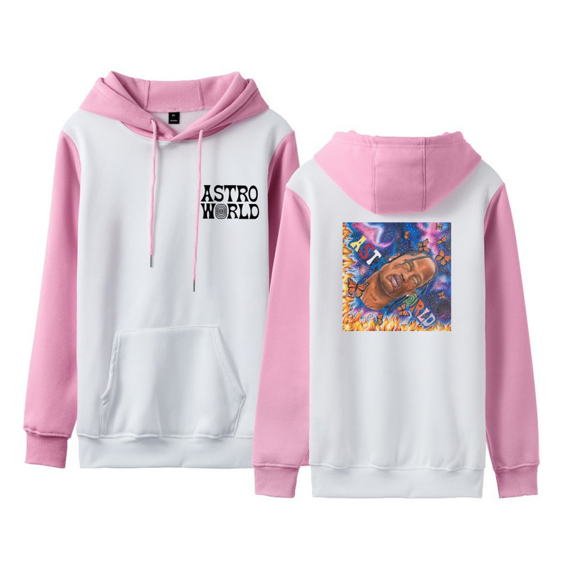 Travis Scott Astroworld Hoodie Men and Women Contrast Color Autumn and Winter New Hoodie