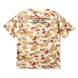 Shark Print T Shirt Summer Letter Print Camouflage Short Sleeve T-Shirt