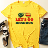 Let'S Go Brandon T Shirt Us Printed Short-Sleeved Top
