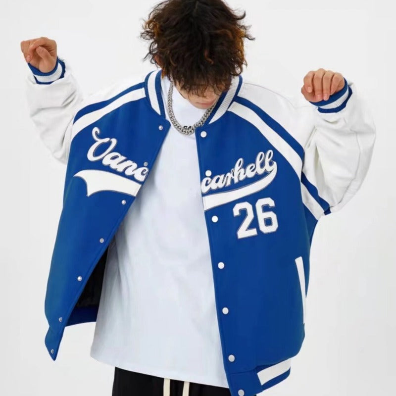 Baggy Jacket Winter Retro Alphabet Jacket Baseball Uniform