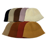 Toboggan Hat Autumn and Winter Knitted Bucket Hat Women's Bucket Hat
