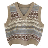Preppy Aesthetic Sweater Short Loose Sweater Vest