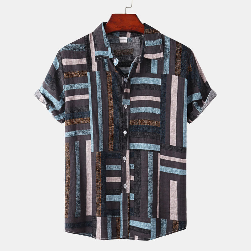 Men Beach T Shirts Summer Casual Beach Holiday Floral Print