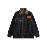 Men Denim Coat Jean Jackets Washed Do the Old Cowboy Coat Men's Polo Collar Jacket Denim Jacket