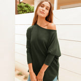 Women's Fall Outfits Waffle Solid Color Long Sleeve Knitted Top