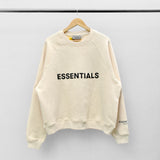 Fog Fear of God Essentials Sweatshirt Double Line Letter Loose round Neck Fleece-Lined Sweater