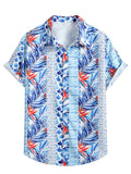 Men Hawaii Shirts Men's Casual Shirt Summer Short Sleeve Shirt