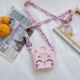 My Melody Bag StellaLou Children's Bag Cartoon Cute Crossbody Shoulder Bag for Girls Change Key Case Silicone Bag Kulomi