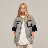 Fog Fear Of God Essentials Coat Jerry Same Wool Baseball Cardigan Short Sleeve Jacket Jacket For Men