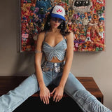 Music Festivals Rave Outfits Girls Tops Summer Female Sexy Backless Underwaist