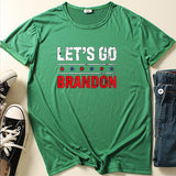 Let'S Go Brandon T Shirt Summer Personalized English Printed Short Sleeve T-Shirt
