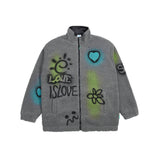 Alaska Varsity Jacket Men's Autumn Winter Retro Baggy Casual Jacket Coat