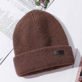 Mens Winter Hats Men's Hat Autumn and Winter Casual Knitted Hat Warm Pullover Cap
