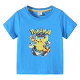 Children Pokemon Pikachu T Shirt Summer Clothing Short Sleeve T-shirt Leisure Sports