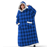 Hoodies Blankets Large Pocket Lazy Blanket Fleece Lamb Wool Bathrobe