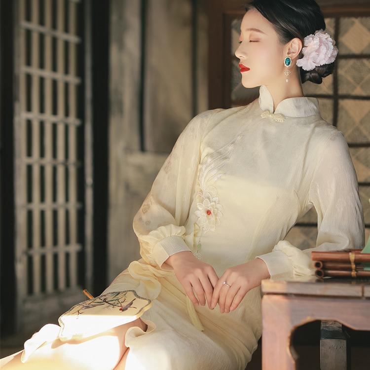 Women cottagecore Dress Vintage Women 'S Summer Long Sleeve Dress