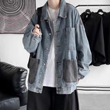 Men Denim Jacket Men's Denim Jacket Male Spring and Autumn Top