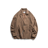 Men's Casual Suit Man Blzer Chain Small Suit Men's Street Loose Suit Jacket Solid Color Jacket Top