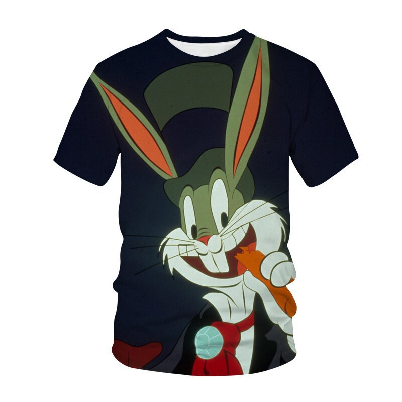 Bugs Bunny Shirt Summer Crew Neck T-shirt Short Sleeves